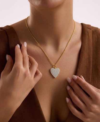 Celestial Heart Necklace in 925 Sterling Silver