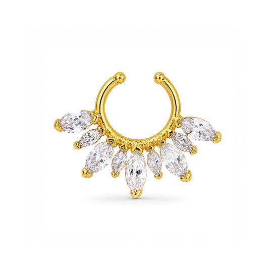 Elowen Crystal Petal Nose Ring
