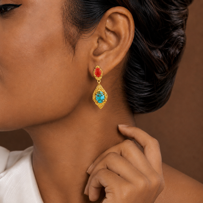 Olive Leaf Drop Earrings
