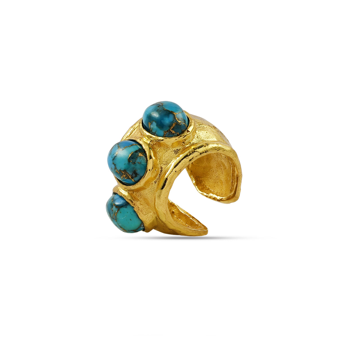 Turquoise Pebble Ear Cuff