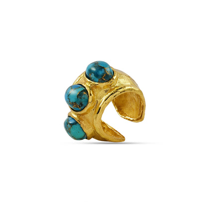 Turquoise Pebble Ear Cuff