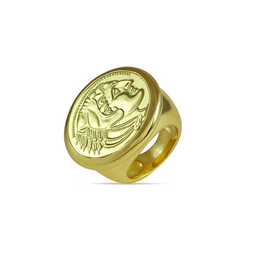 Gladiator Crest Signet Men's Ring