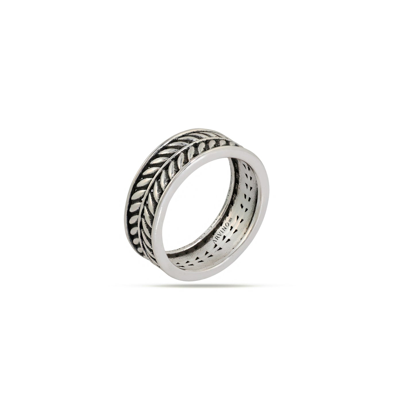 Heritage Leaf 92.5 Sterling Silver Men’s Band