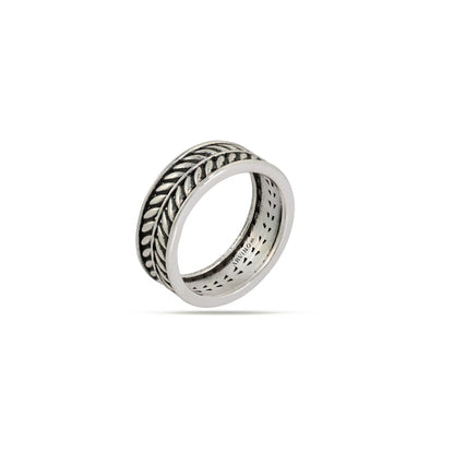 Heritage Leaf 92.5 Sterling Silver Men’s Band