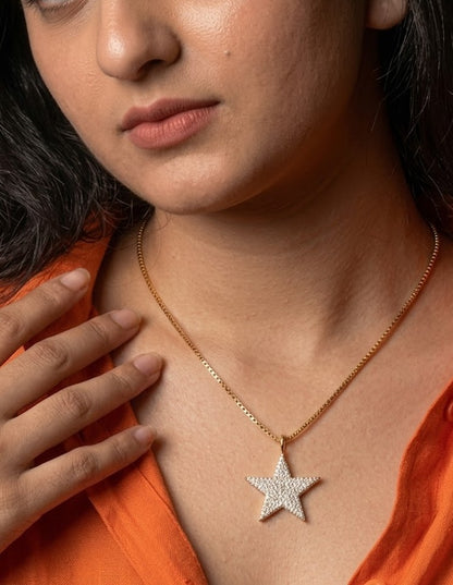 Celestial Star Necklace in 92.5 Sterling Silver