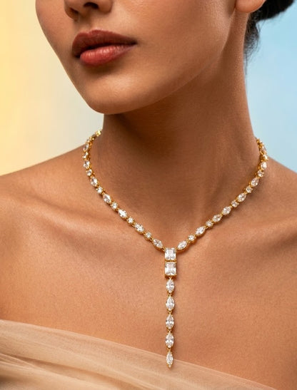 Crystal Lariat Necklace