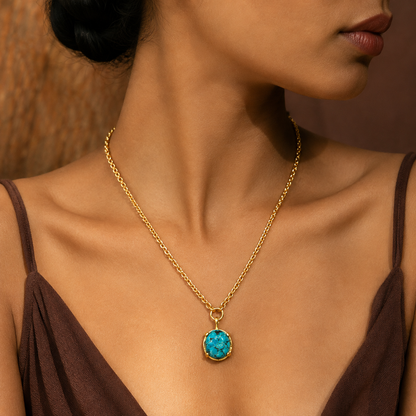Turquoise Orbit Pendant Necklace