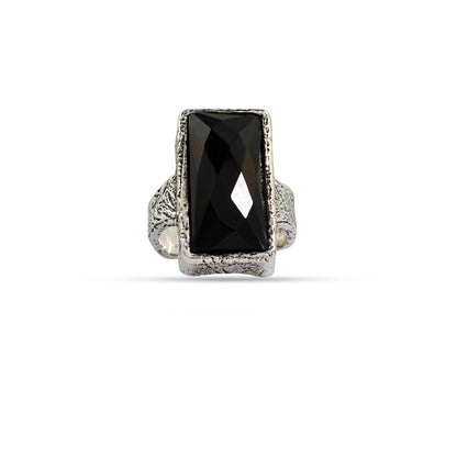Black Onyx 92.5 Sterling Silver Men’s Ring
