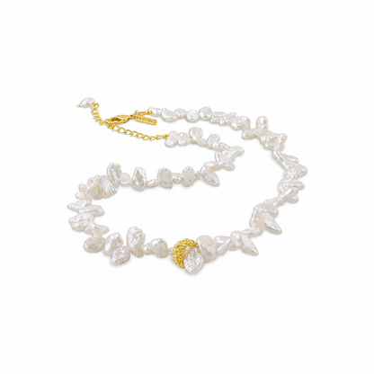 Elongated Pearl Riviere Necklace