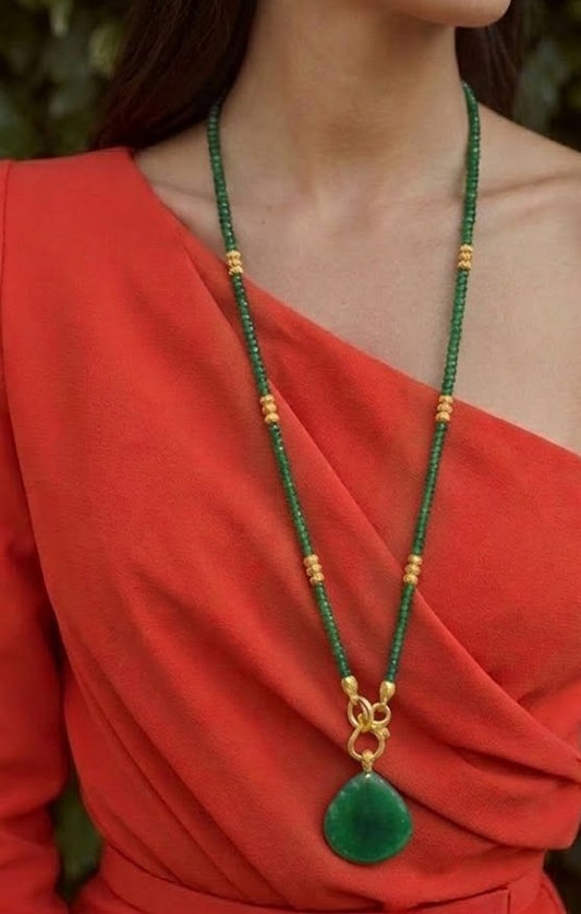 Forest Jewel Drop Necklace