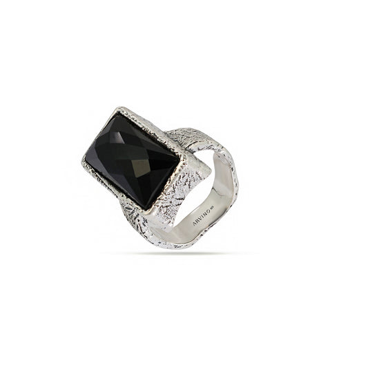 Black Onyx 92.5 Sterling Silver Men’s Ring