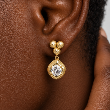 Azure 9kt Gold Lab Grown Diamond Earrings