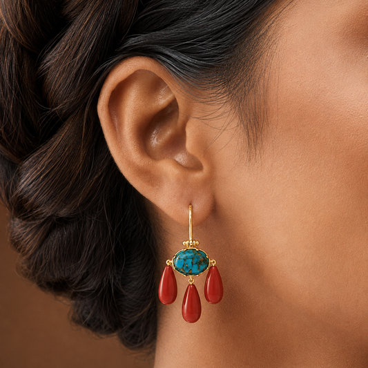 Red Beach Cascade Earrings