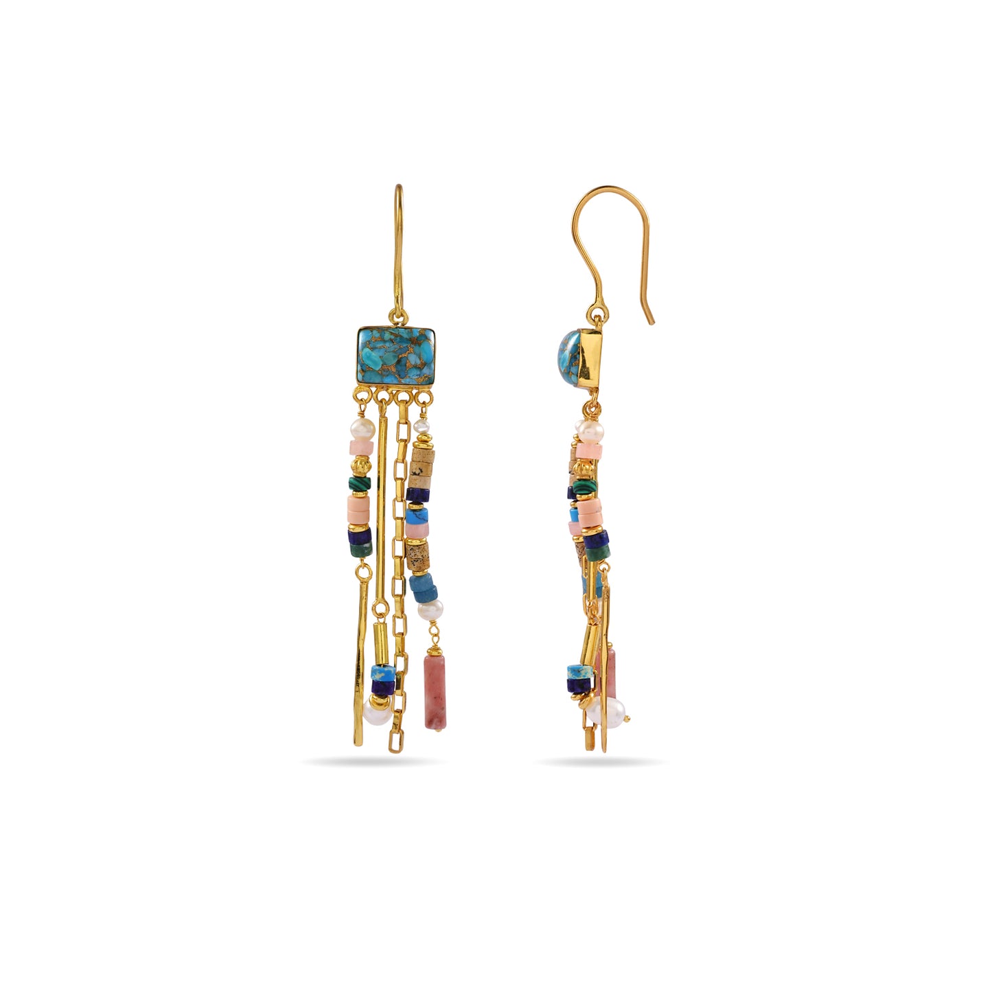Turquoise Nomad Tassel Earrings