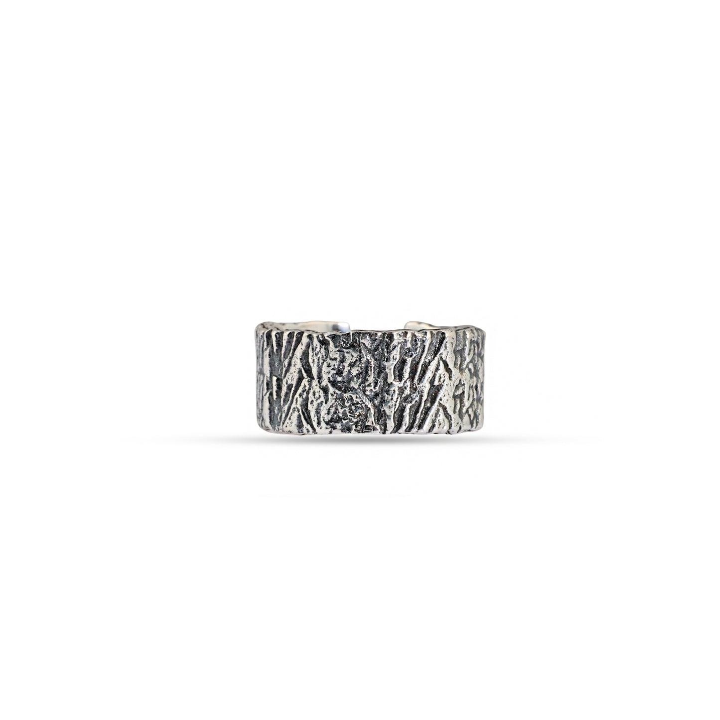 Rugged Texture 92.5 Sterling Silver Men’s Ring