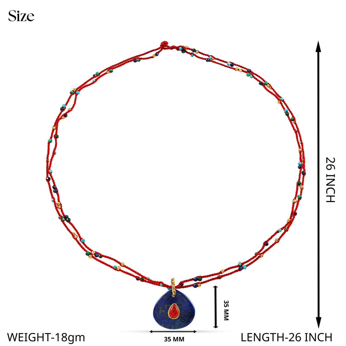 Volcanic Cord Pendant Necklace