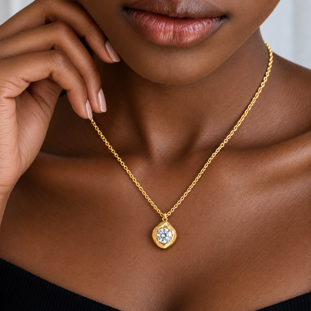 Azure 9kt Gold Lab Grown Diamond Necklace