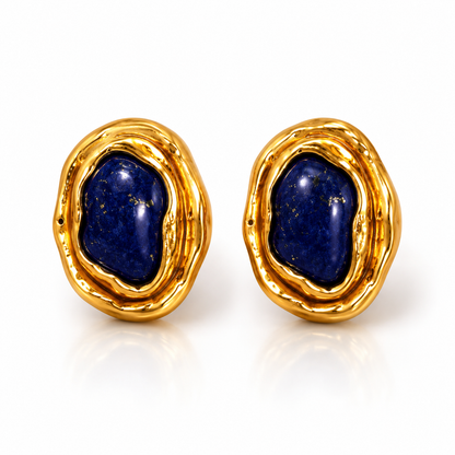 Lapis Lazuli Stud Earrings