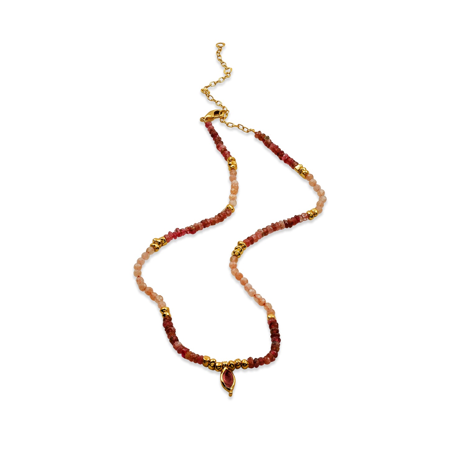 Ombre Tourmaline Bead Necklace