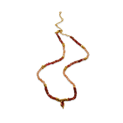 Ombre Tourmaline Bead Necklace