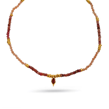 Ombre Tourmaline Bead Necklace