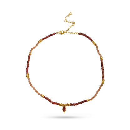 Ombre Tourmaline Bead Necklace