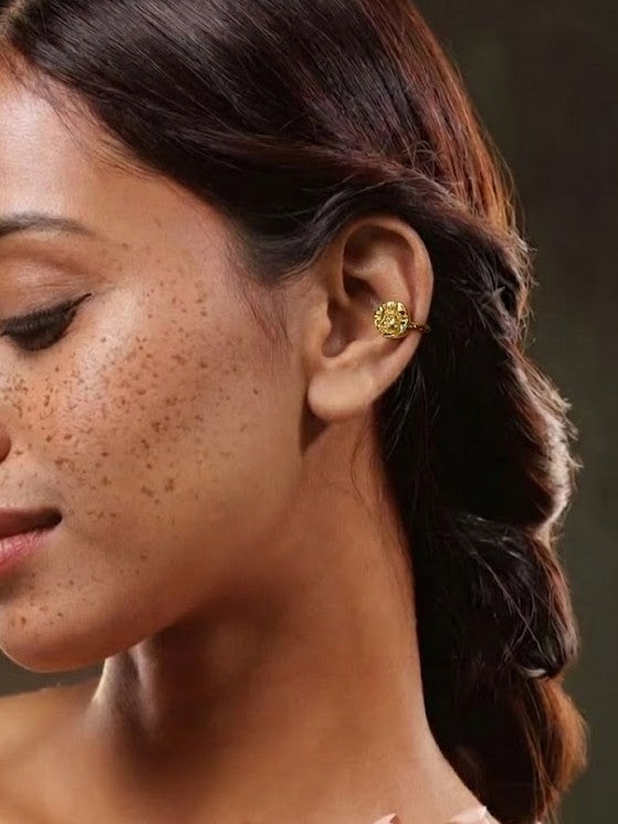 Hammered Gold Ear Cuff (Single Piece)