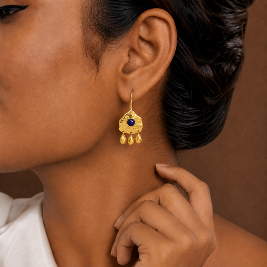 Lapis Sunburst Earrings