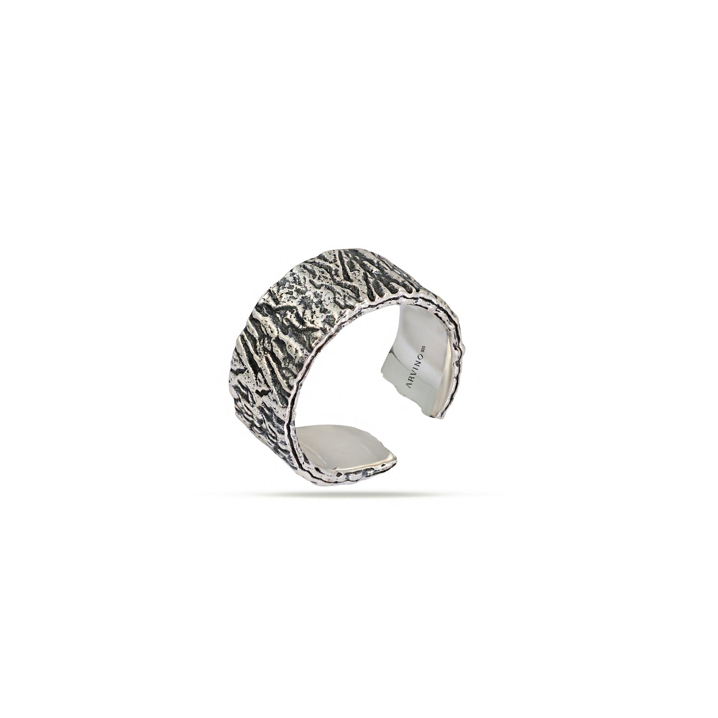 Rugged Texture 92.5 Sterling Silver Men’s Ring
