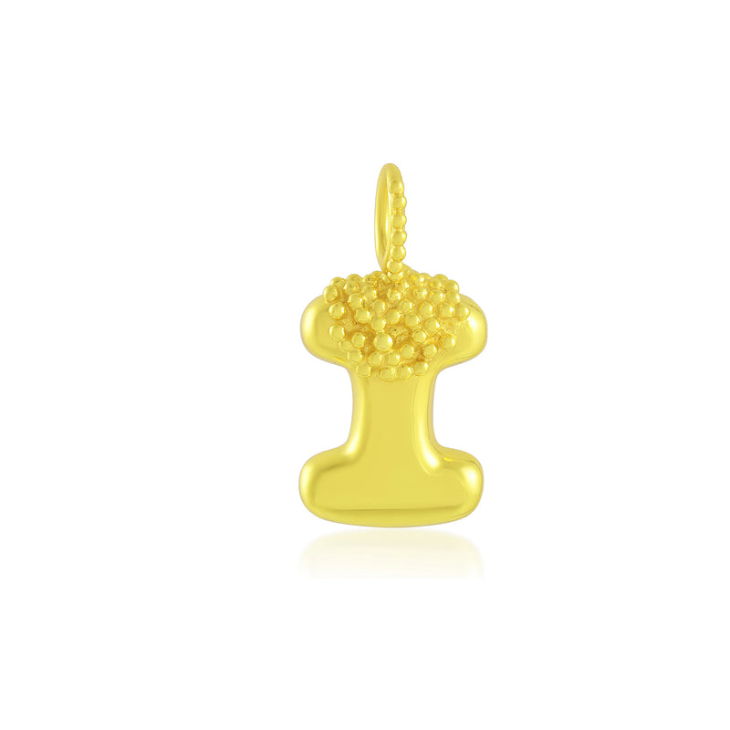 Dotted Alphabet Charms (Water Resistance Premium Plating)