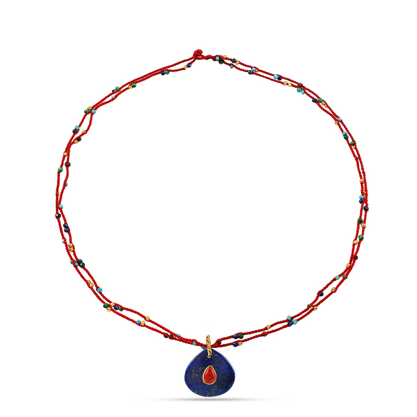 Volcanic Cord Pendant Necklace