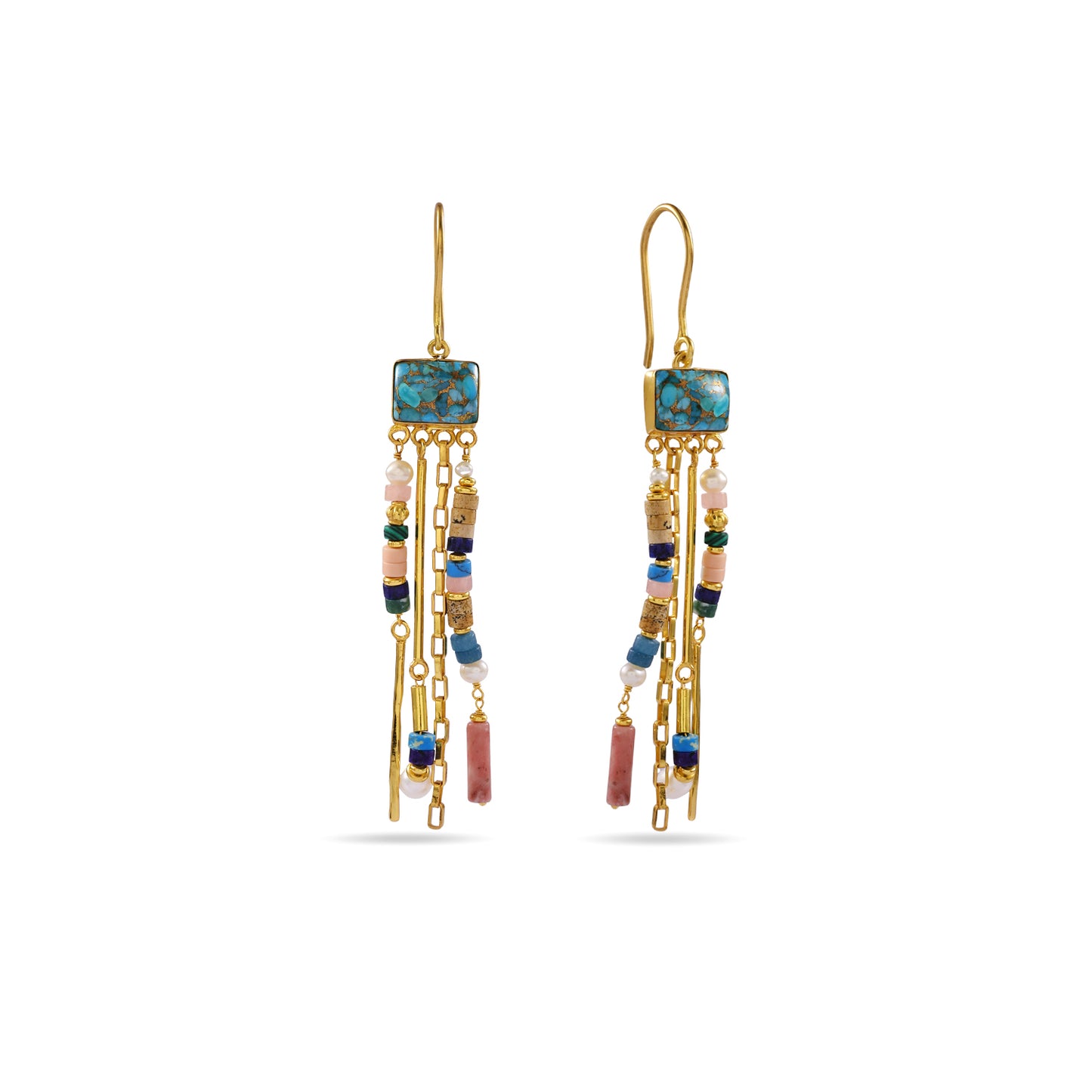Turquoise Nomad Tassel Earrings