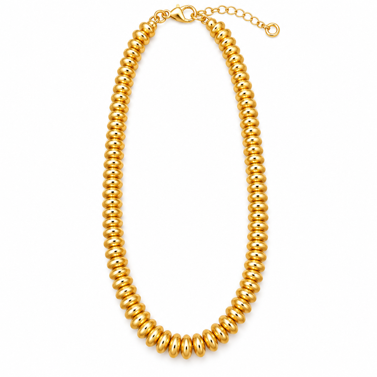 Golden Temple Bead Statement Necklace