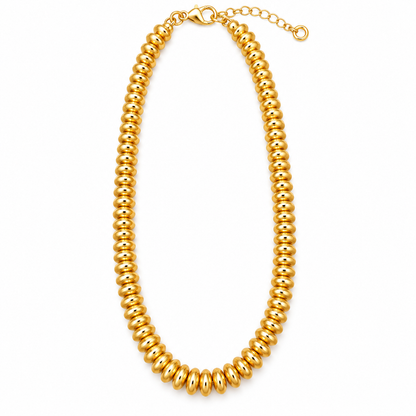 Golden Temple Bead Statement Necklace