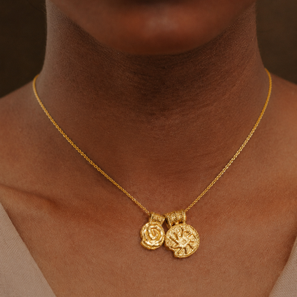 Ancient Symbols Charm Necklace in 925 Sterling Silver