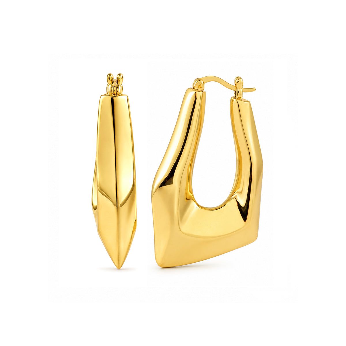Sculpted Arc Hoops