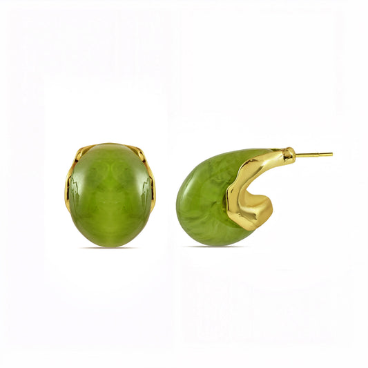 Olive Drop Earrings