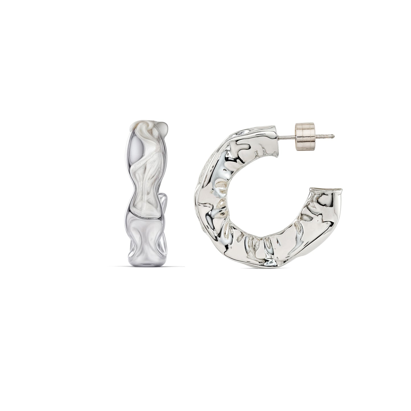 Hammered Metallic Hoops Small