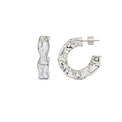 Hammered Metallic Hoops Small