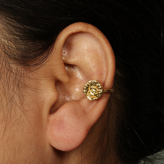 Hammered Gold Ear Cuff (No Piercing)
