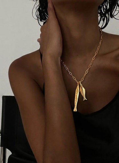 Sea Silhouette Pendant Necklace