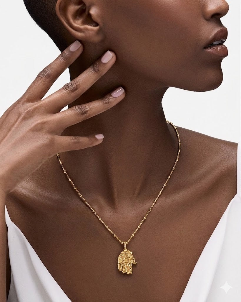 Hast Mudra 92.5 Sterling Silver Necklace