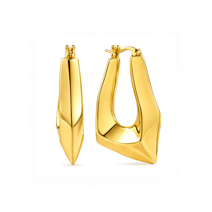 Sculpted Arc Hoops