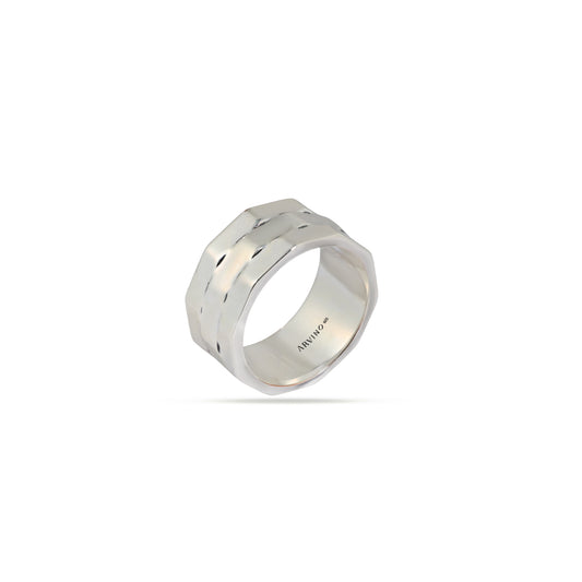 Hammered Edge 92.5 Sterling Silver Men’s Band