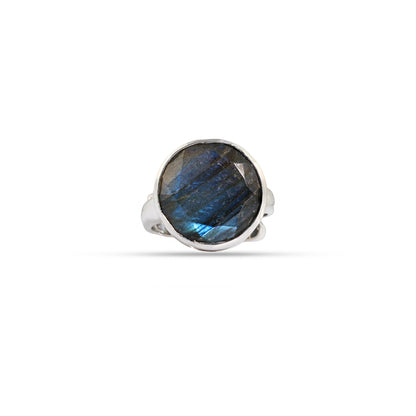 Labradorite Orbit 92.5 Sterling Silver Men’s Adjustable Ring