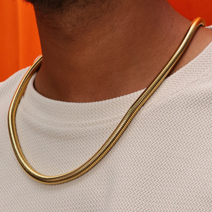 Gold Coil Men's Chain Broad