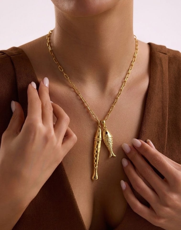 Sea Silhouette Pendant Necklace