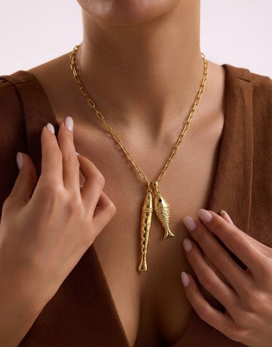 Sea Silhouette Pendant Necklace