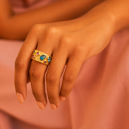 Mosaic Stone Ring