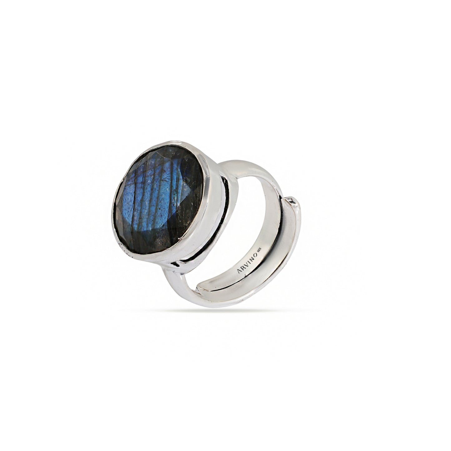Labradorite Orbit 92.5 Sterling Silver Men’s Adjustable Ring